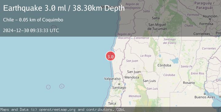 Map of OFFSHORE COQUIMBO, CHILE
