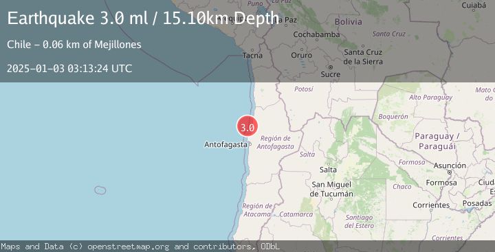 Map of OFFSHORE ANTOFAGASTA, CHILE