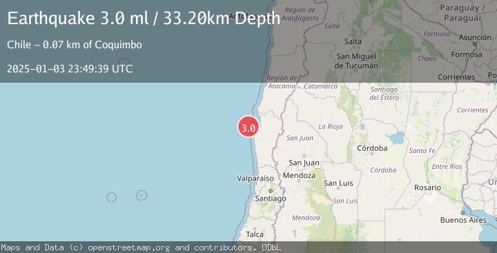 Map of OFFSHORE COQUIMBO, CHILE
