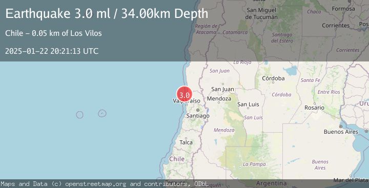 Map of OFFSHORE VALPARAISO, CHILE