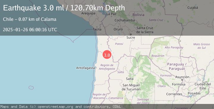 Map of ANTOFAGASTA, CHILE