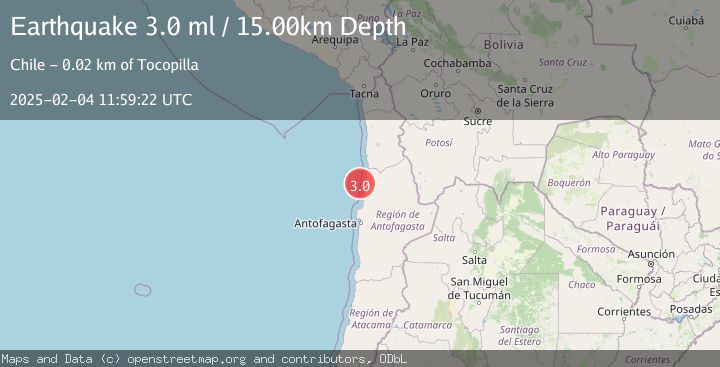 Map of OFFSHORE ANTOFAGASTA, CHILE