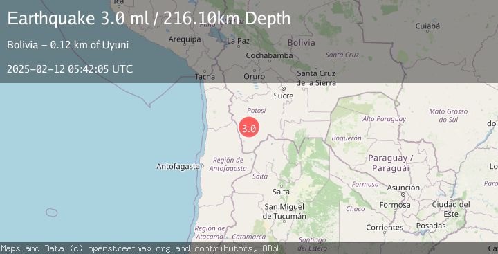 Map of POTOSI, BOLIVIA