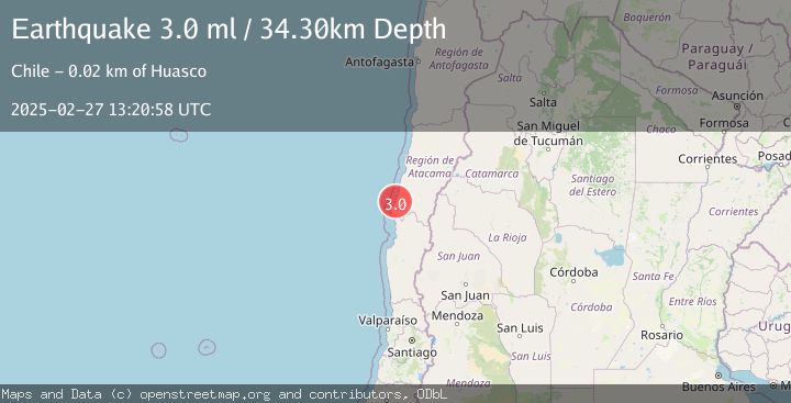 Map of OFFSHORE ATACAMA, CHILE