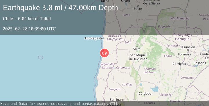 Map of ANTOFAGASTA, CHILE