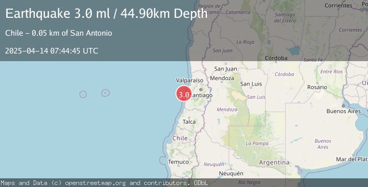 Map of OFFSHORE VALPARAISO, CHILE