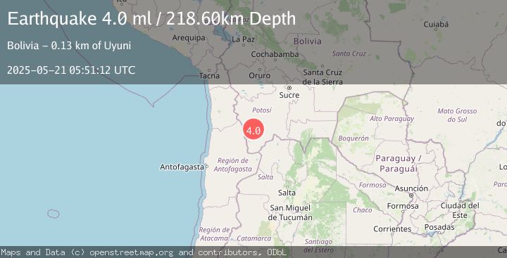 Map of POTOSI, BOLIVIA