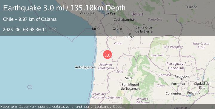 Map of ANTOFAGASTA, CHILE
