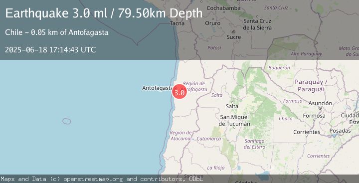 Map of ANTOFAGASTA, CHILE