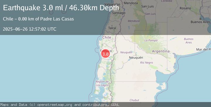 Map of ARAUCANIA, CHILE