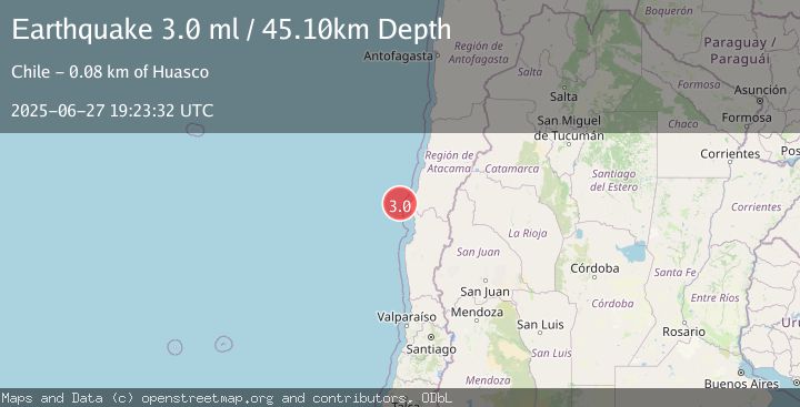Map of OFFSHORE ATACAMA, CHILE