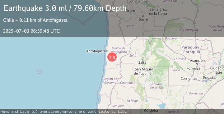 Map of ANTOFAGASTA, CHILE