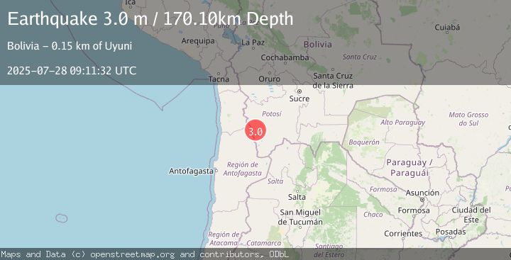 Map of POTOSI, BOLIVIA