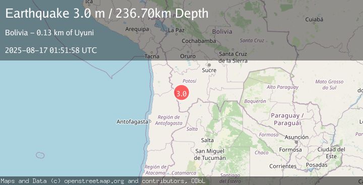 Map of POTOSI, BOLIVIA