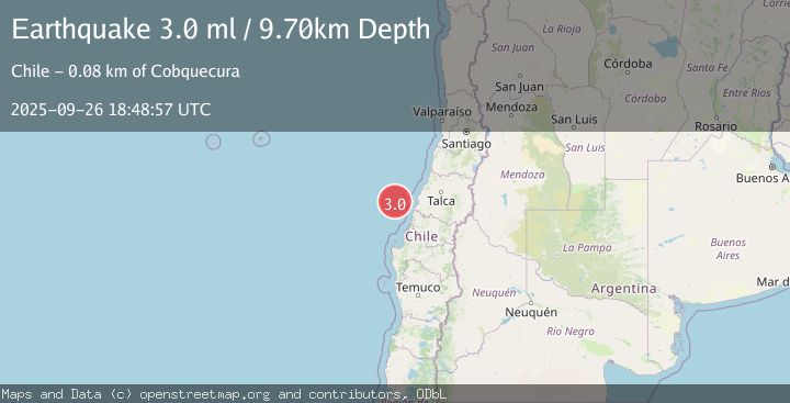 Map of OFFSHORE MAULE, CHILE