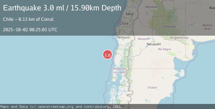 Map of OFFSHORE LOS LAGOS, CHILE