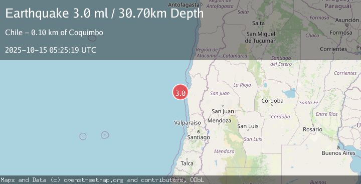 Map of OFFSHORE COQUIMBO, CHILE