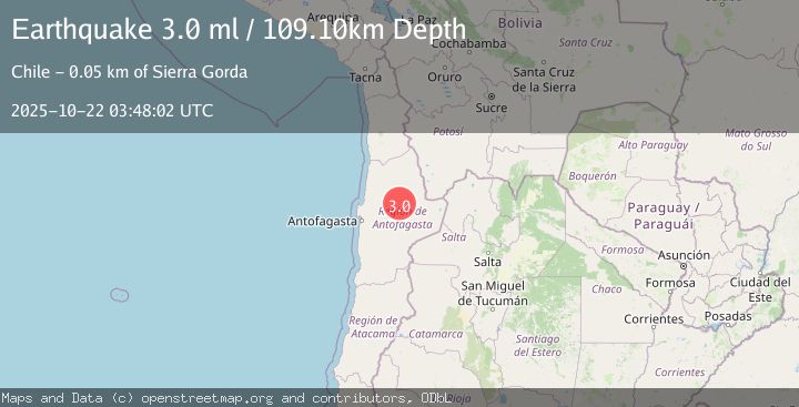 Map of ANTOFAGASTA, CHILE