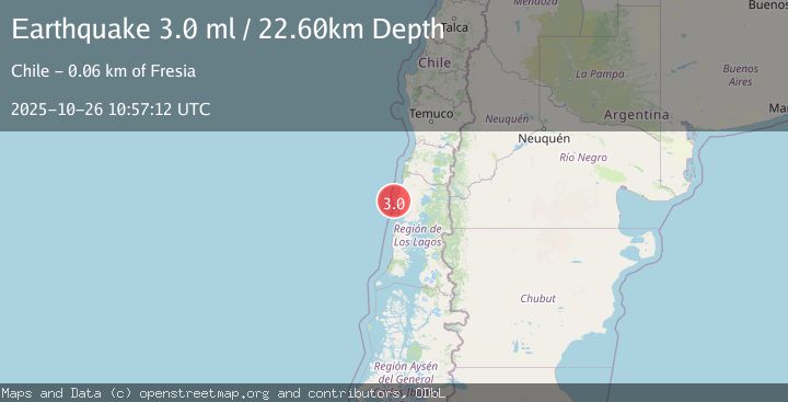 Map of OFFSHORE LOS LAGOS, CHILE