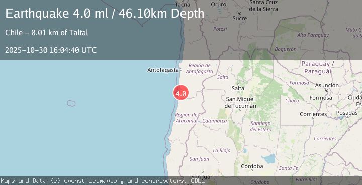 Map of ANTOFAGASTA, CHILE