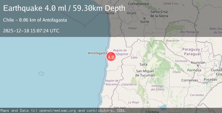 Map of ANTOFAGASTA, CHILE