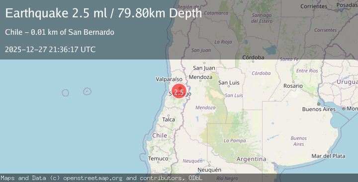 Map of REGION METROPOLITANA, CHILE