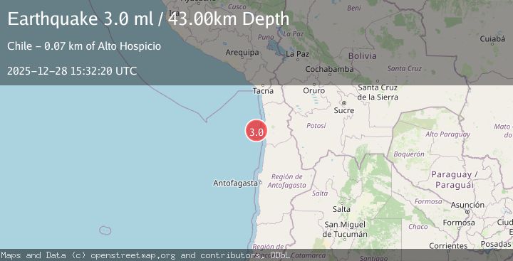 Map of OFFSHORE TARAPACA, CHILE