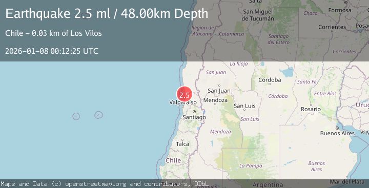 Map of OFFSHORE VALPARAISO, CHILE