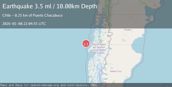 Map of OFF COAST OF AISEN, CHILE