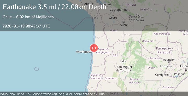 Map of ANTOFAGASTA, CHILE