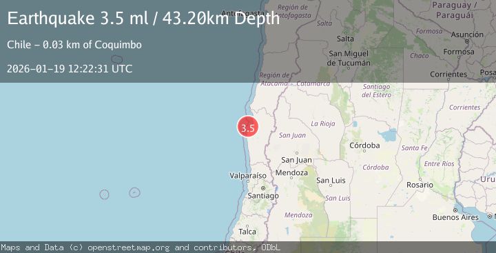 Map of OFFSHORE COQUIMBO, CHILE