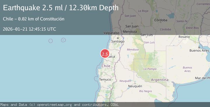Map of OFFSHORE MAULE, CHILE