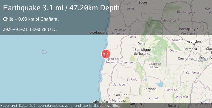 Map of OFFSHORE ATACAMA, CHILE