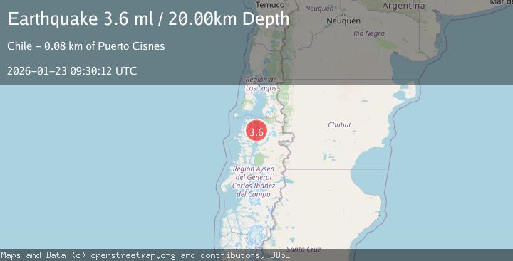 Map of NEAR COAST OF AISEN, CHILE