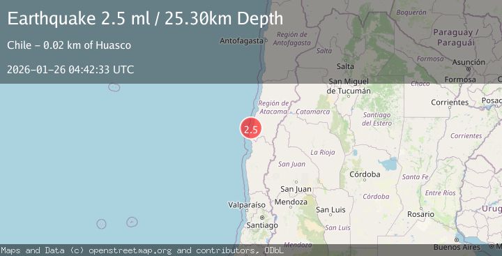 Map of OFFSHORE ATACAMA, CHILE