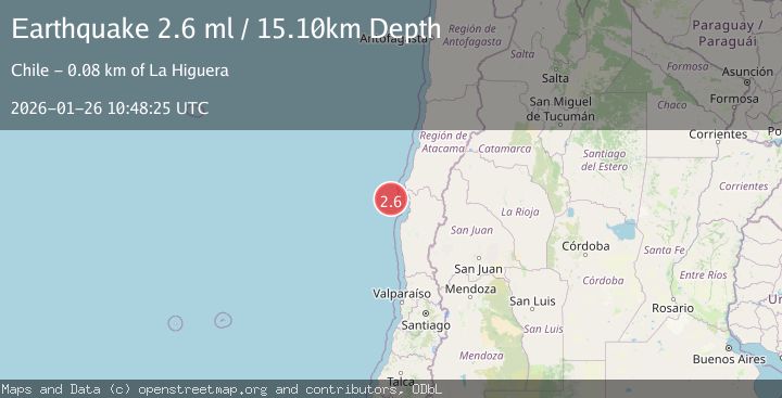 Map of OFFSHORE COQUIMBO, CHILE