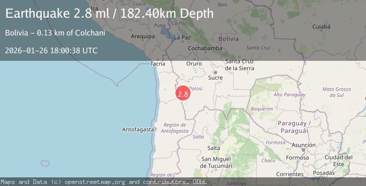 Map of POTOSI, BOLIVIA