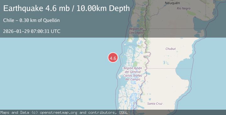 Map of OFF COAST OF AISEN, CHILE