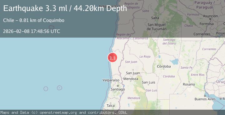Map of OFFSHORE COQUIMBO, CHILE