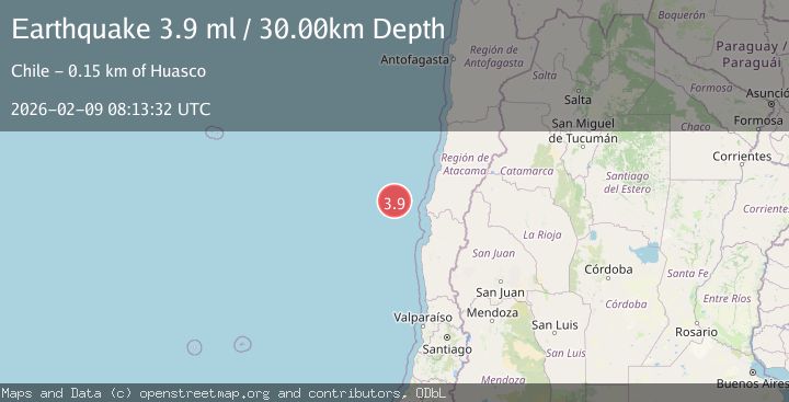 Map of OFF COAST OF ATACAMA, CHILE