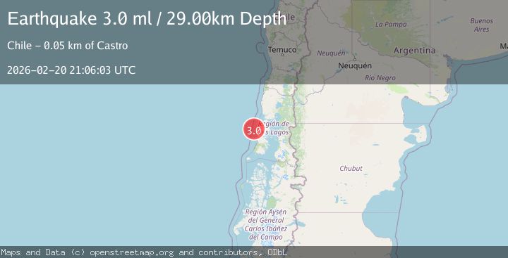 Map of OFFSHORE LOS LAGOS, CHILE