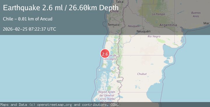Map of OFFSHORE LOS LAGOS, CHILE