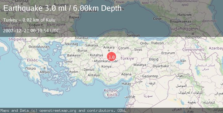 Map of CENTRAL TURKEY