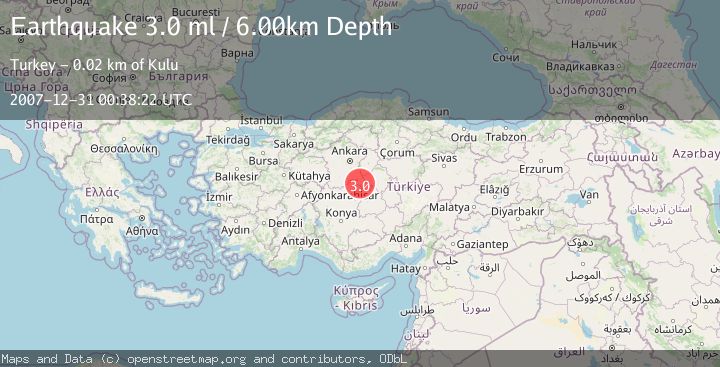 Map of CENTRAL TURKEY
