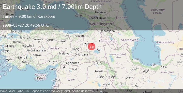 Map of EASTERN TURKEY