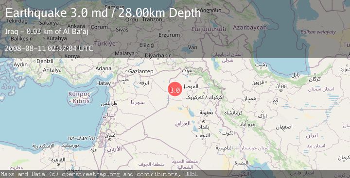 Map of SYRIA-IRAQ BORDER REGION