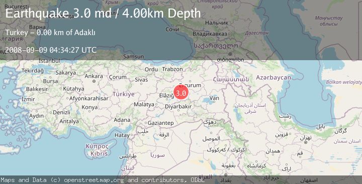 Map of EASTERN TURKEY