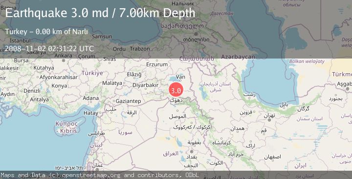 Map of TURKEY-IRAQ BORDER REGION