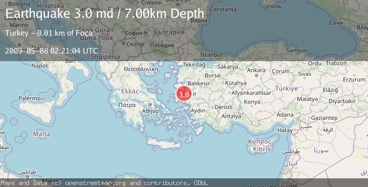 Map of NEAR THE COAST OF WESTERN TURKEY