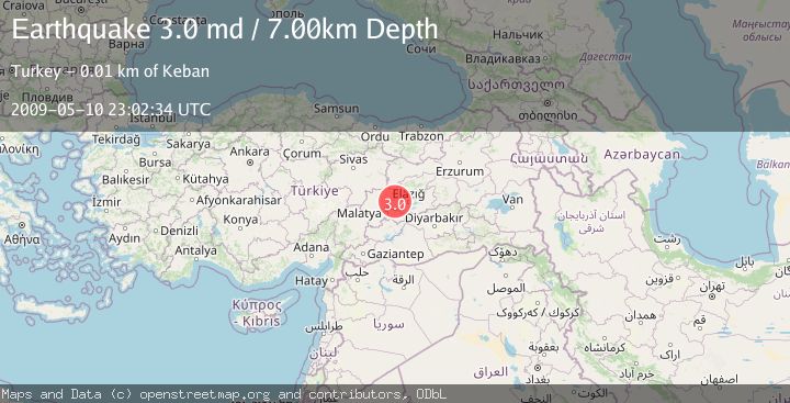 Map of EASTERN TURKEY